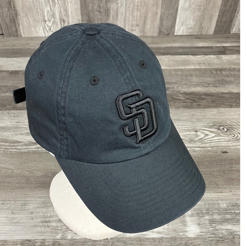 Fan Favorite San Diego Padres MLB Black Tonal Logo Adjustable Strapback Hat